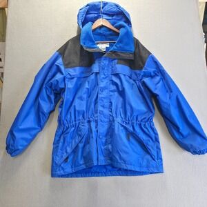 Vintage Columbia Men's Blue 3-in-1 Fleece lined Jacket/Coat Size Large